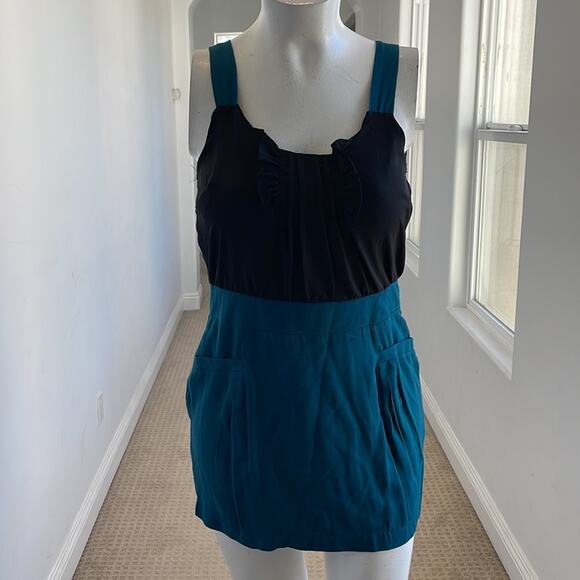 Lush Color Block Mini Dress Size L - Picture 1 of 9